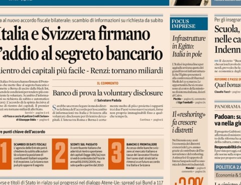 Segreto bancario. Accordo Italia Svizzera. Silvia Maria Calcioli Commercialista Roma