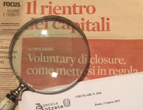 Circolare Agenzia delle Entrate Voluntary Disclosure